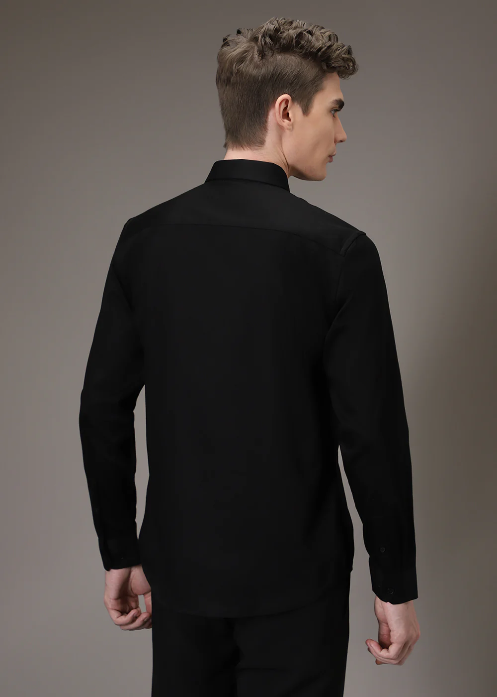 Black Soar Eagle Sequin Designer Shirt - Image 4