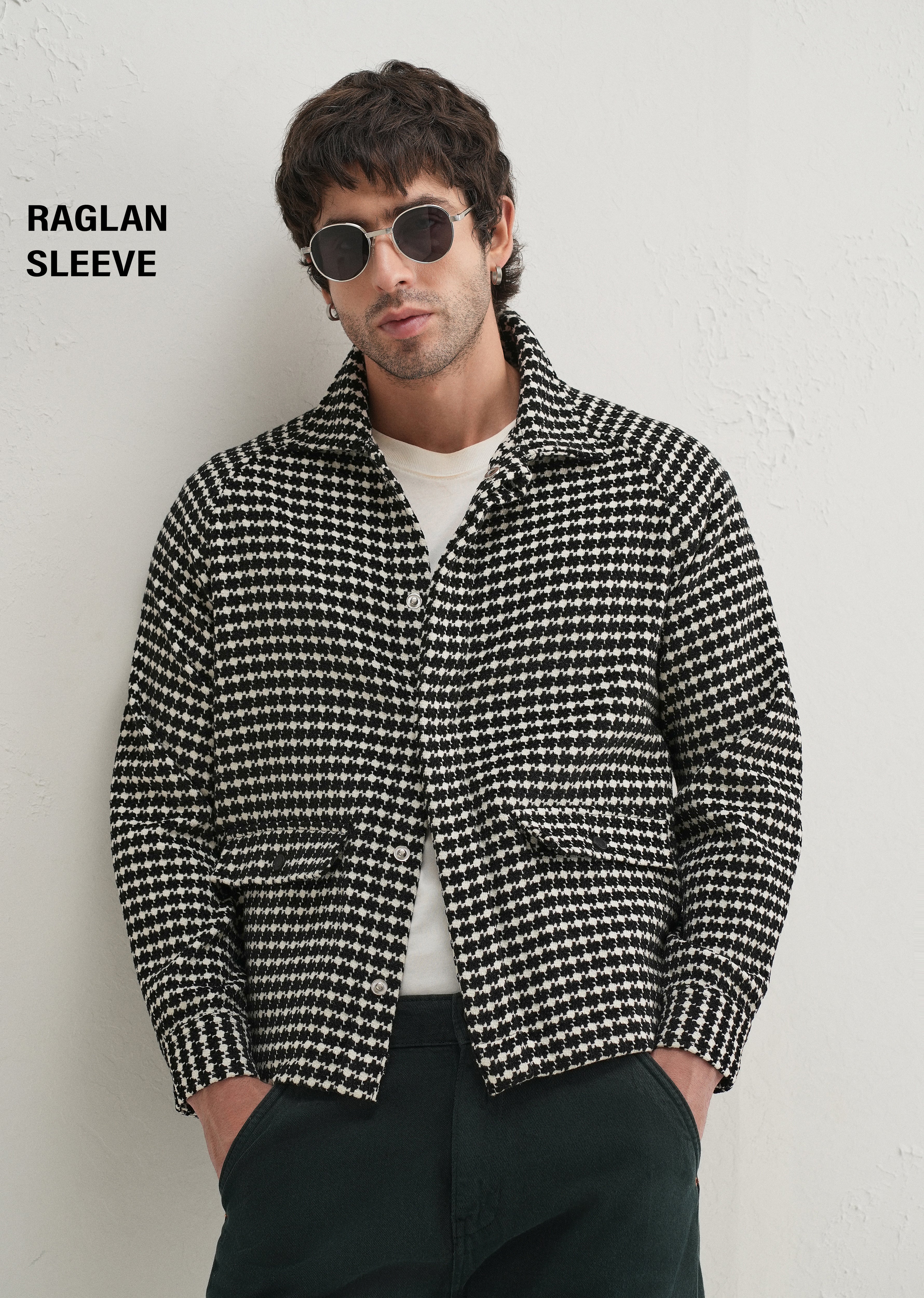 Classic Black Houndstooth Shacket