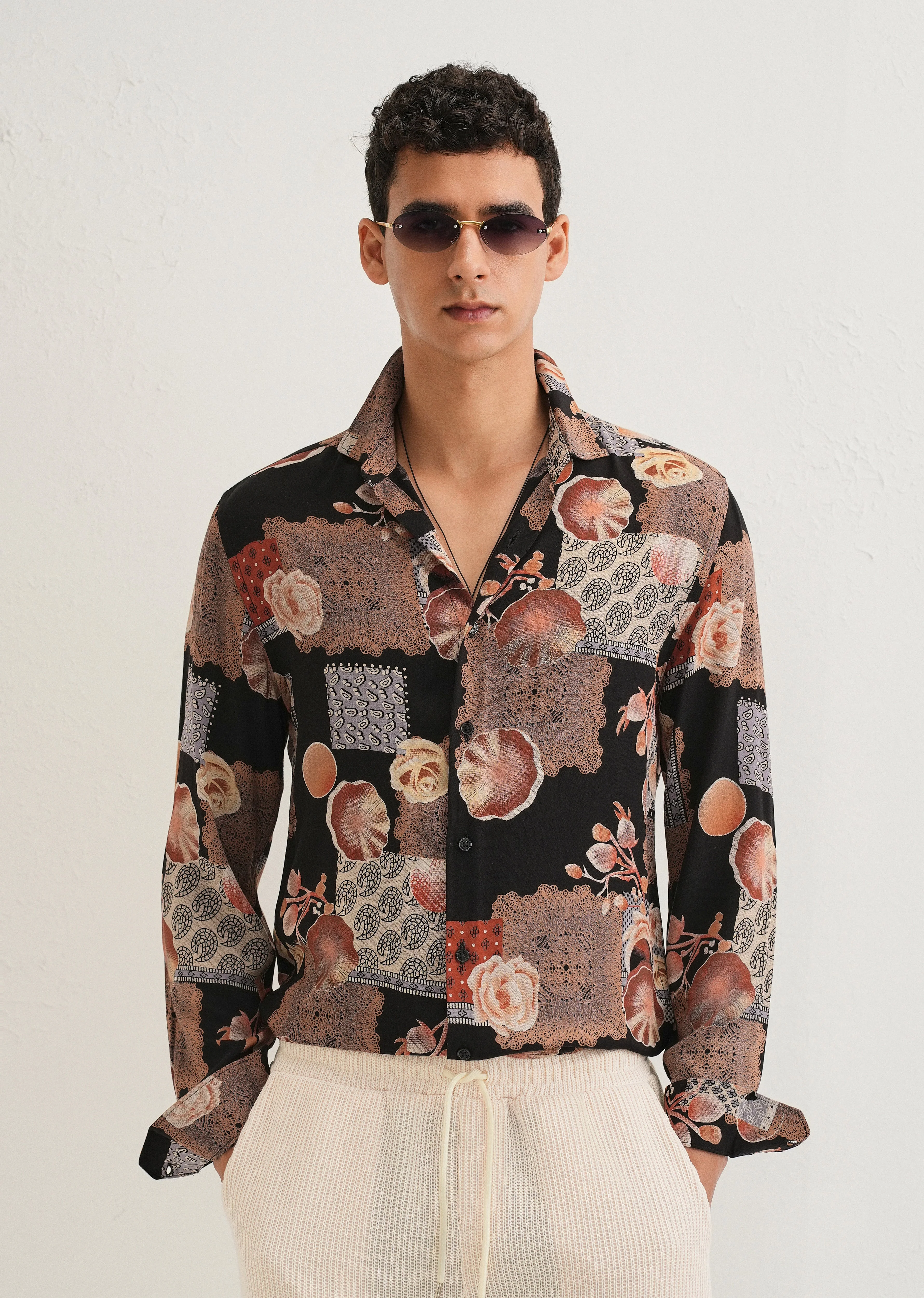 Dark Orange Feather Shirt