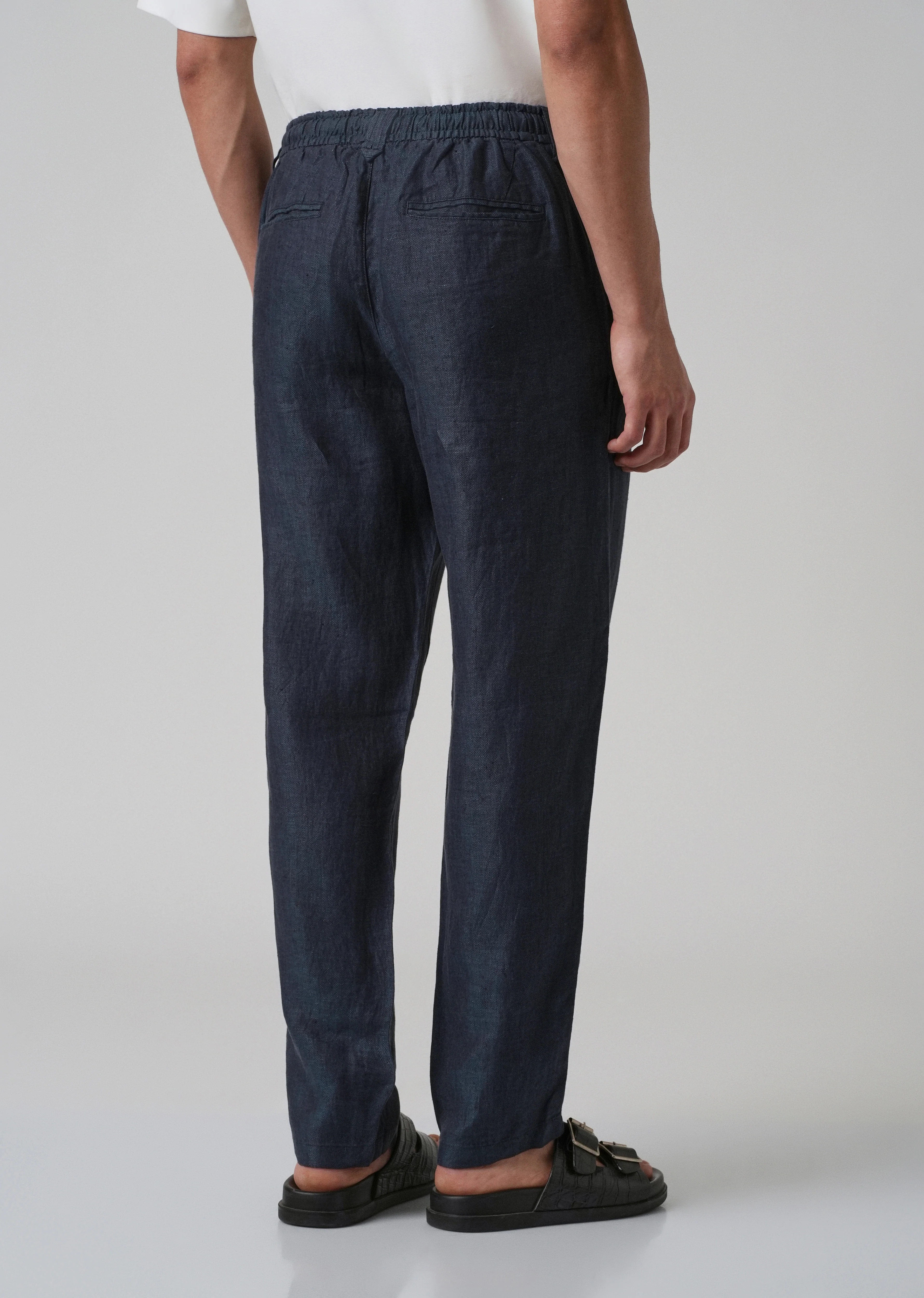 Deep Blue Linen Pant - Image 2