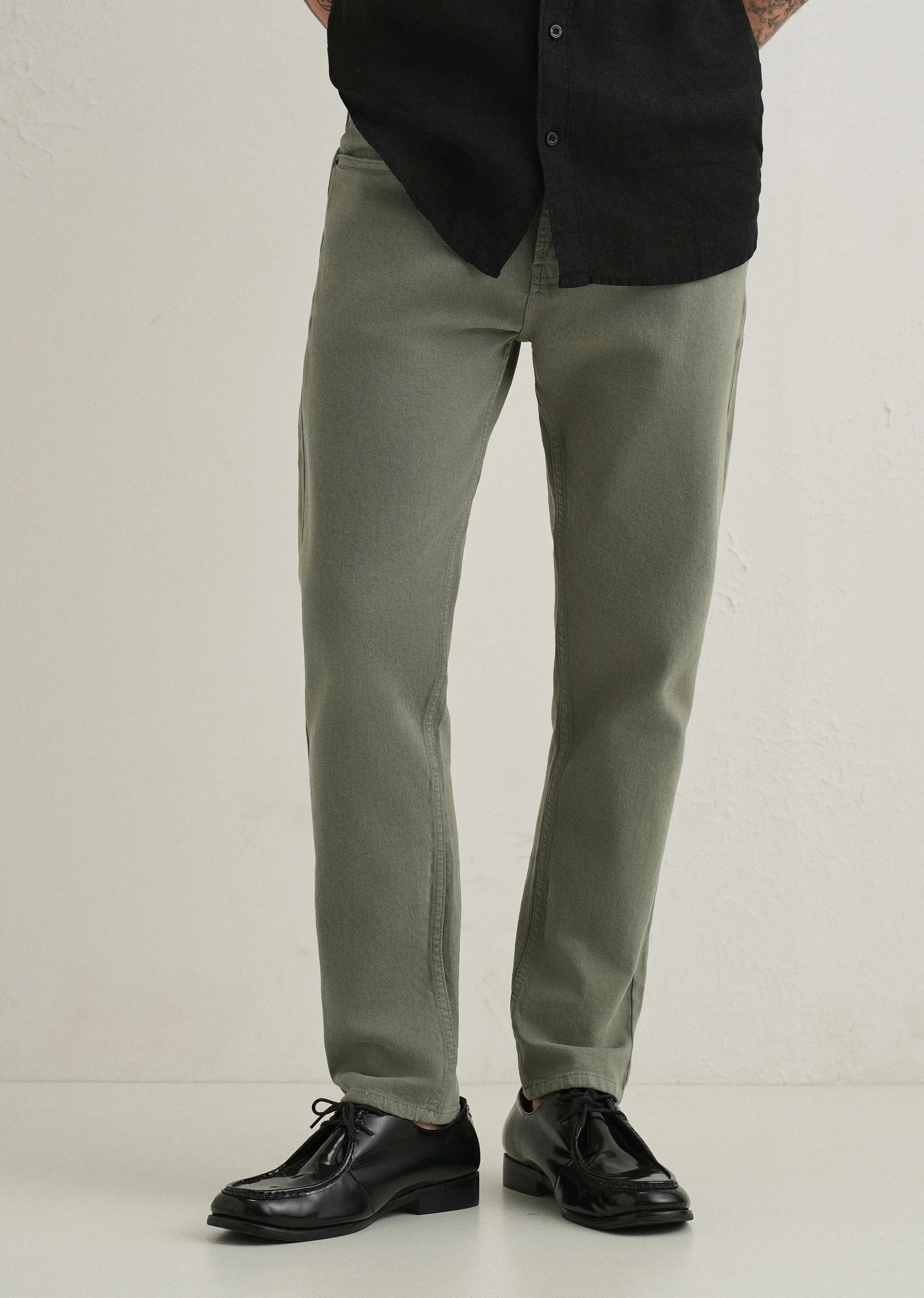 Green Ankle Slim Fit Denim