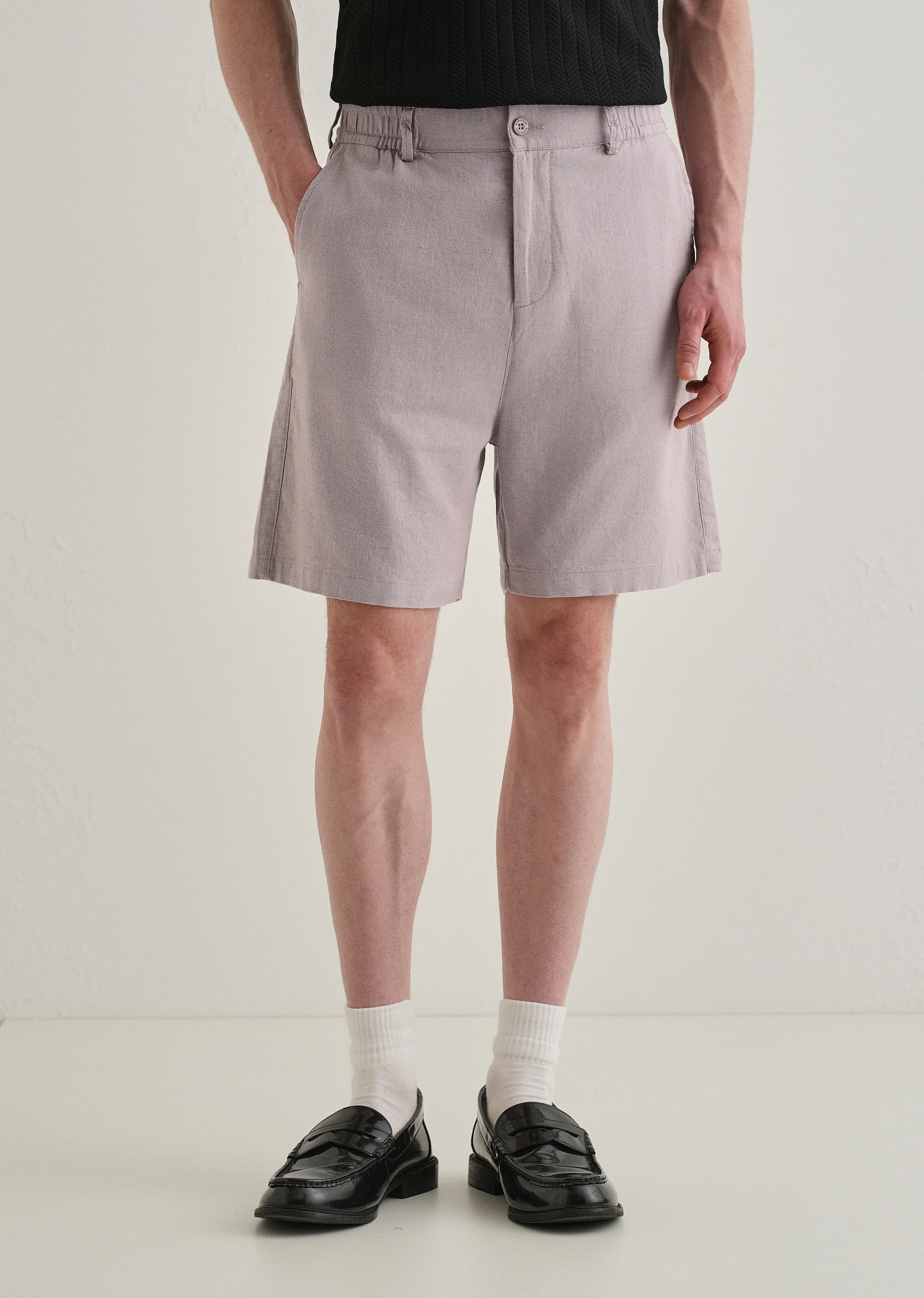 Lavender Linen Shorts