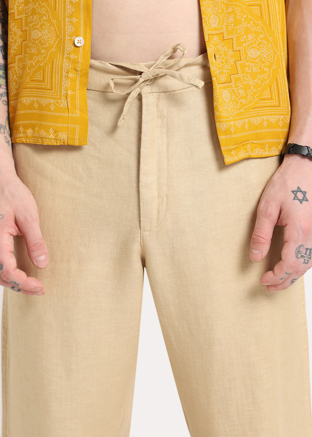 Light Beige Linen Pant - Image 2