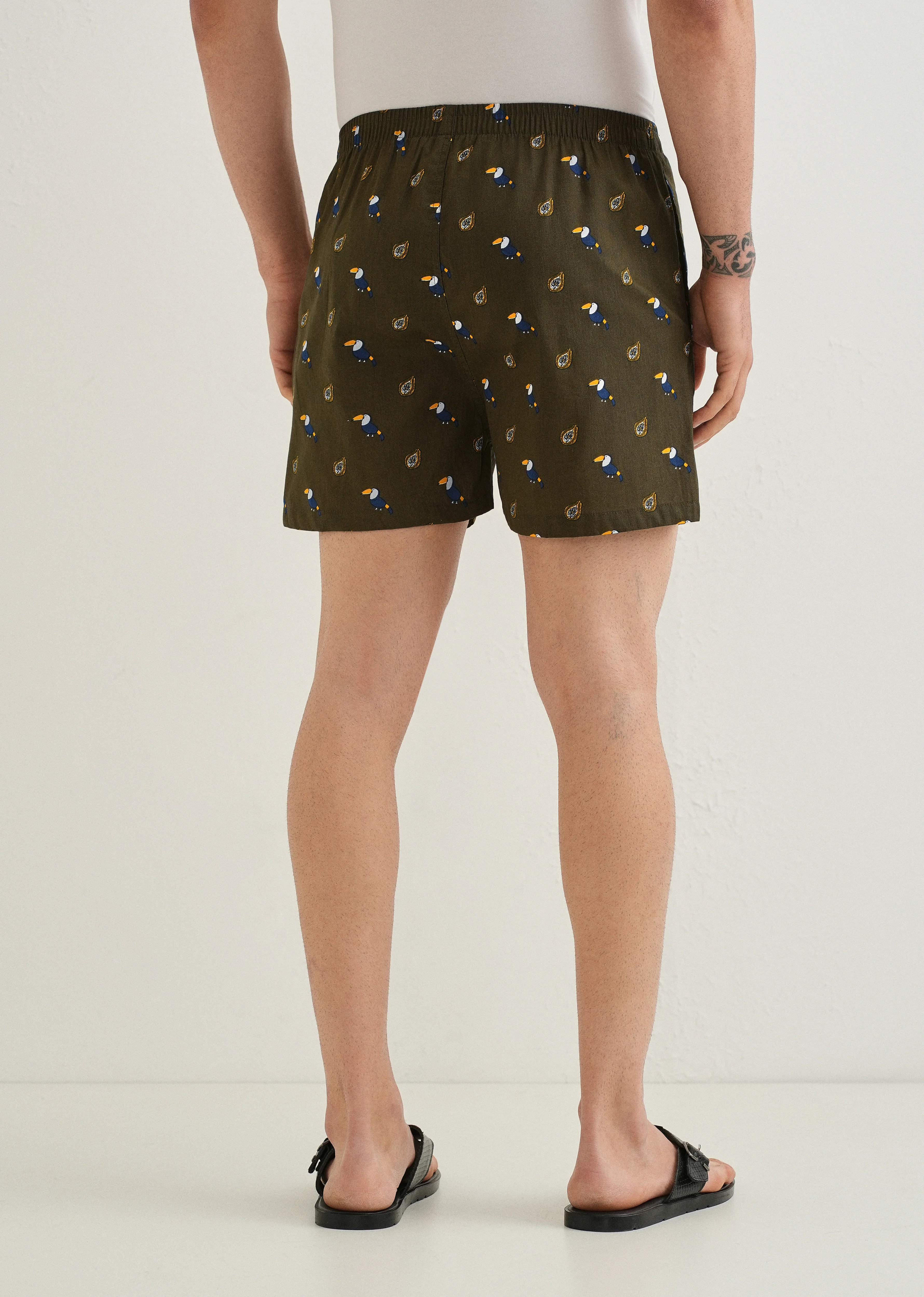 Olive Hornbill Printed Boxer - Image 2