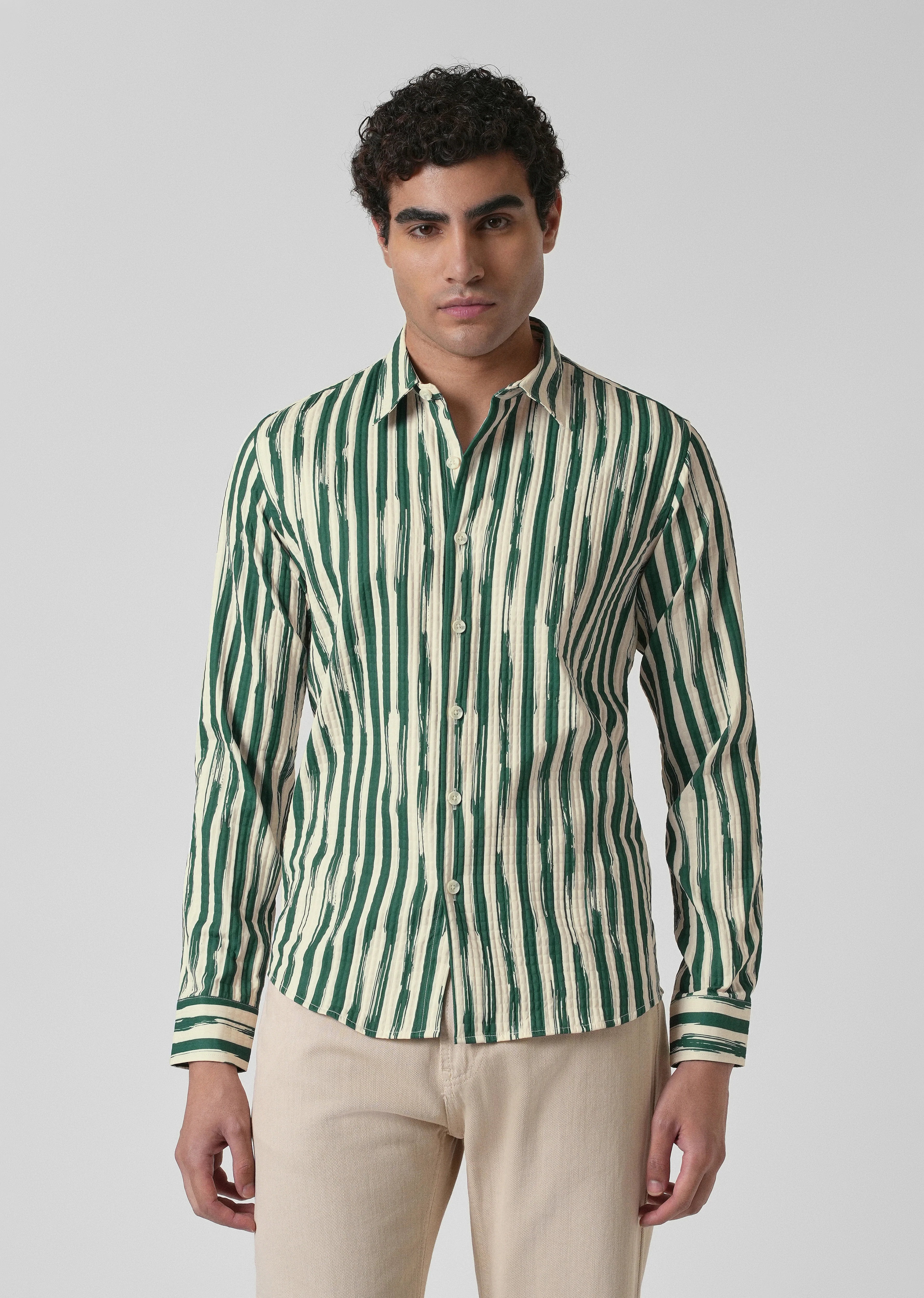 Pine Stroke Puff Shirt - Image 3