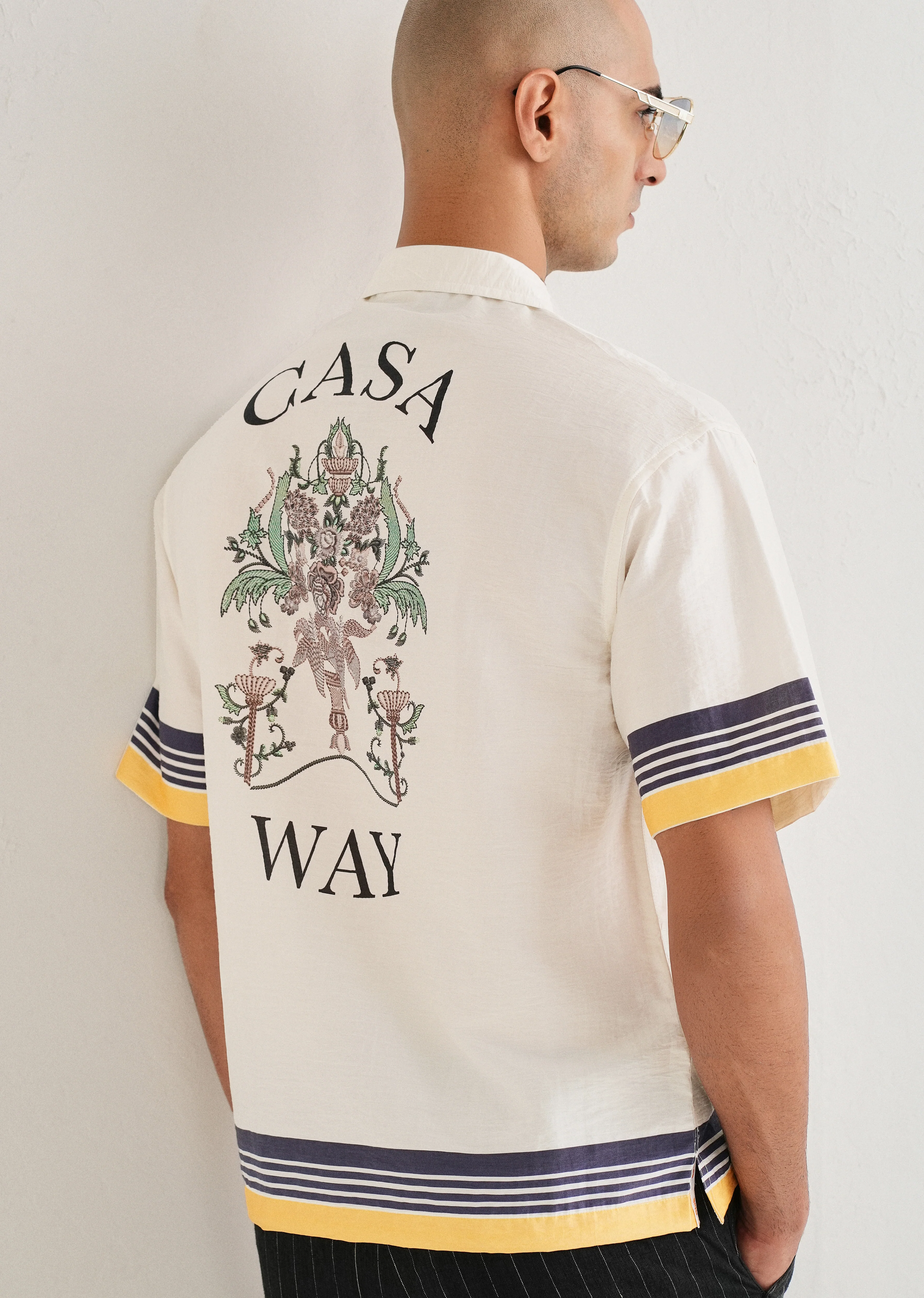 White Back Placement Print Shirt