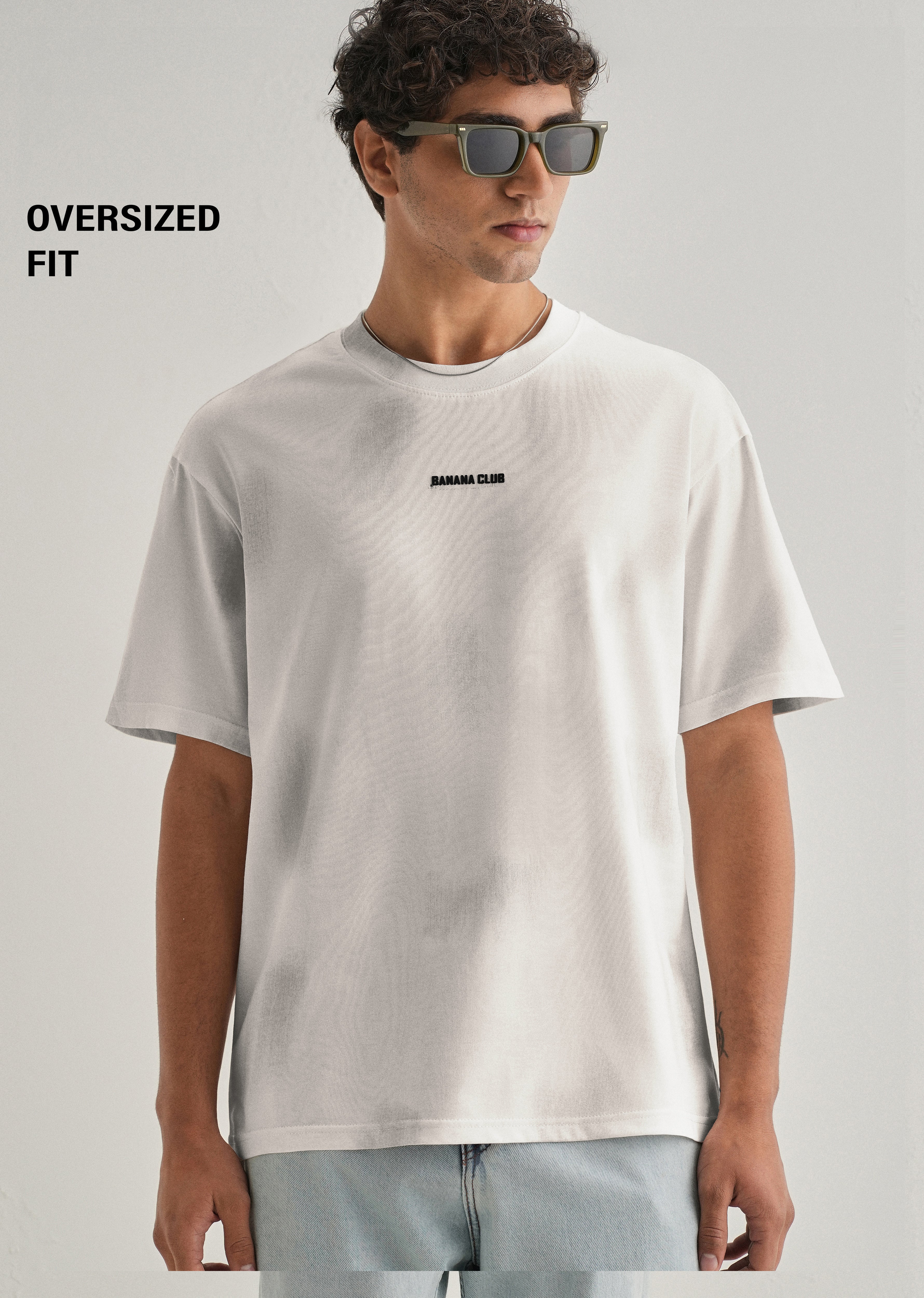 White Brushstroke Oversized T-shirt